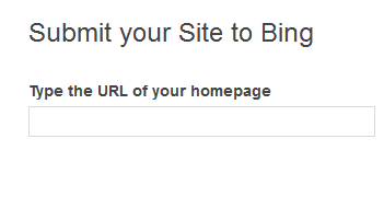 Bing sitemap submission
